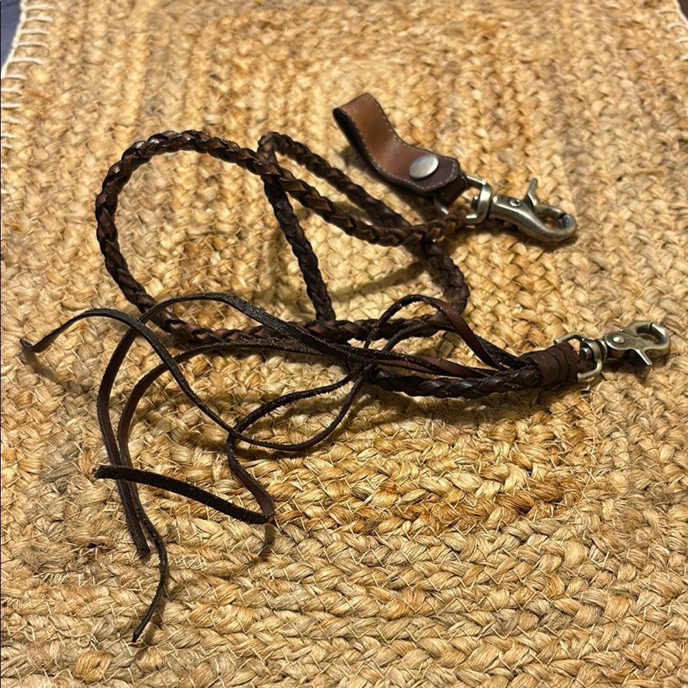 Braided Leather Bag Strap